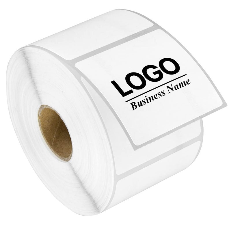 OfficeSmartLabels 2" x 2" Square Direct Thermal Label - Compatible with Rollo Label Printer & Zebra Desktop Printers â€“ 1â€ Core, Multipurpose Candle QR Barcode Sticker, Adhesive & Perforated - 4 Rolls, 750/Roll - Image 1